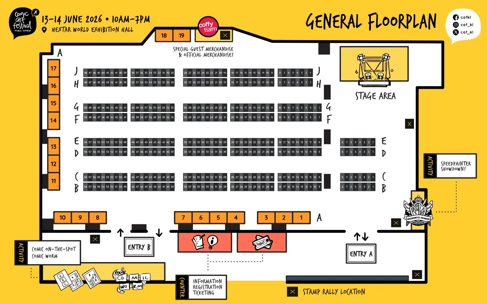 Alchemeowww booth location map at CAFKL X